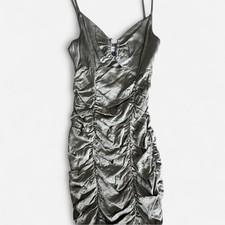 ZARA Satin Effect Draped Dress size M