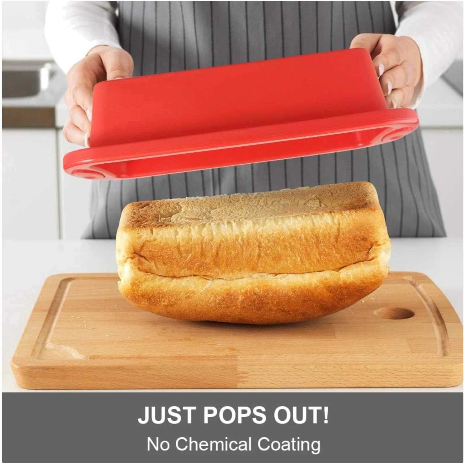 Nonstick Silicone Baking Mold - 8.9x3.7x2.5 inch