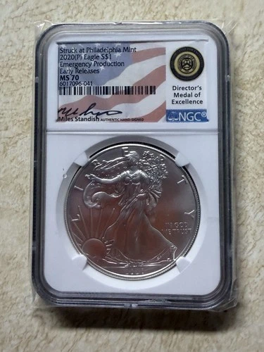 2020 (P) Silver Eagle $1 Emergency Production NGC MS70 FDOI