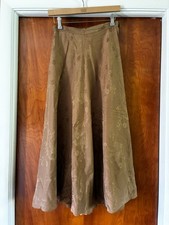 vtg 80s JUDY HORNBY LONDON Lined Floral SILK Flared Skirt Sz 8