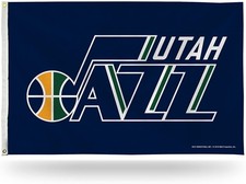 Utah Jazz Premium 3x5 Feet Flag Banner, Logo Design, Metal Grommets, Outdoor Use
