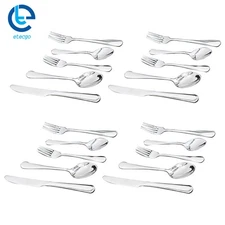 4 Pack Dishwasher Safe 304 Stainless Steel Flatware Set Dinner Forks Cutlery Set