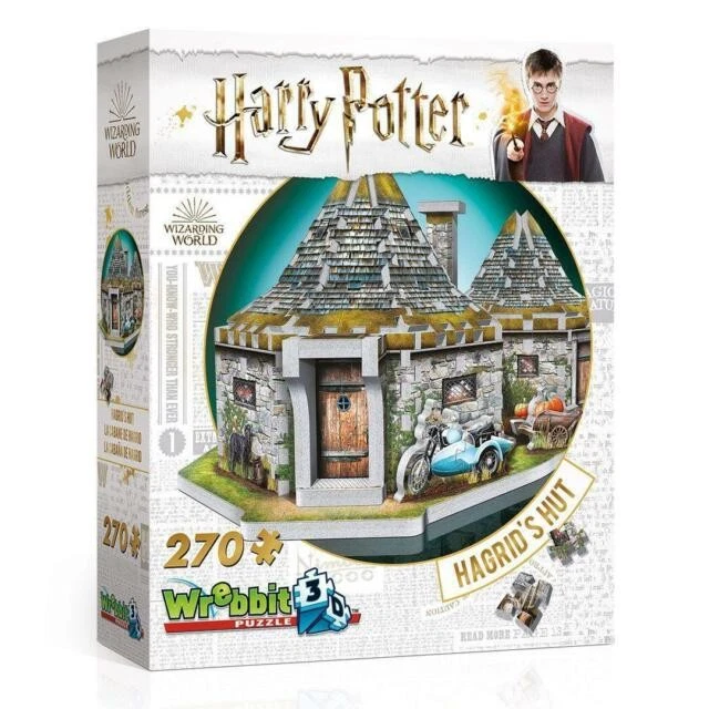 Wrebbit HARRY POTTER 3D Puzzle HAGRID'S HÜTTE Hogwarts Forest Hut 270 pezzi - Immagine 3 di 3