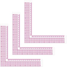 L-Square Ruler, Clear Sewing Ruler,Metric Sewing Ruler Set,Beveled Ruler,Fren...