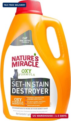 Nature's Miracle Oxy Set-In Stain Destroyer, Cat Odor Control, 1 gal