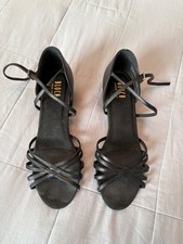 Bloch Annabella Ballroom Dance Shoes Women's 9B Black Leather Ankle Strap