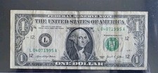 April 7 1995 Birthday Date Note Fancy Serial Number One Dollar Bill 04 07 1995 April 7 1995 Birthday Date Note Fancy Serial Number One Dollar Bill 04 07 1995