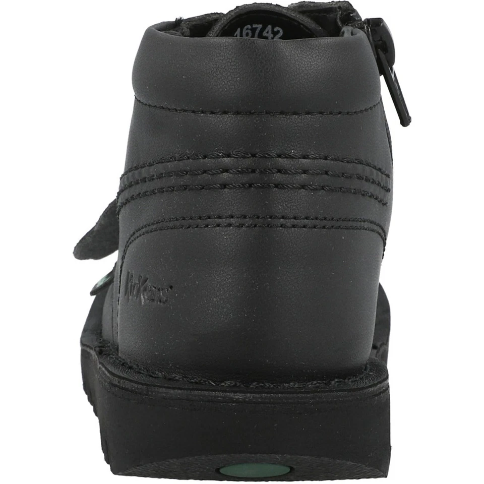 Botas pretas veganas Kickers Kick Hi couro de milho à base de plantas estilo tornozelo - Imagem 3 de 4