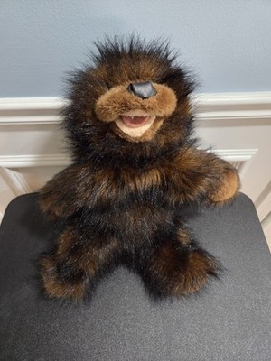 FOLKTAILS Folkmanis FURRY PLUSH FULL BODY DARK BROWN BEAR PUPPET, 23 INCHES
