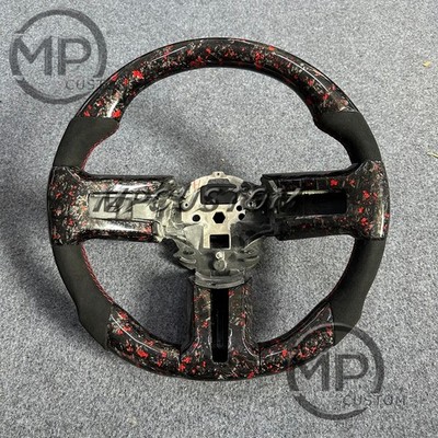 Red Flakes Carbon Fiber Steering Wheel For Ford Mustang/Shelby GT500 2010-2014