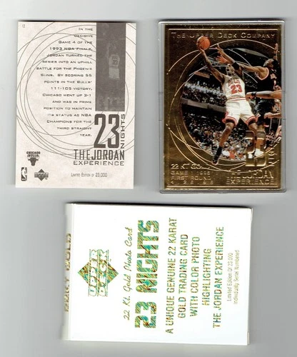 1997 Upper Deck 23 Nights The Jordan Experience Gold Michael Jordan Card 11/12