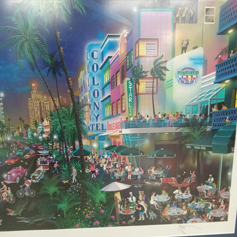Alexander Chen South Beach Miami Ocean Drive MP Edición Limitada de 95 Serigrafía Foto 3 de 4