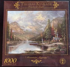 Ceaco Puzzle 1000 Piece Thomas Kinkade MOUNTAIN MAJESTY 1999 Sealed New