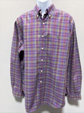Polo Ralph Lauren Classic Fit Shirt Men XL Purple Casual Preppy Button Down