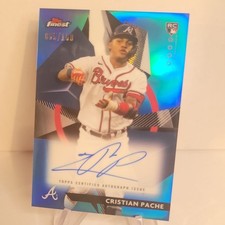 2021 TOPPS FINEST CHRISTIAN PACHE ROOKIE DESIGN VARIATION ON CARD AUTO BRAVES 