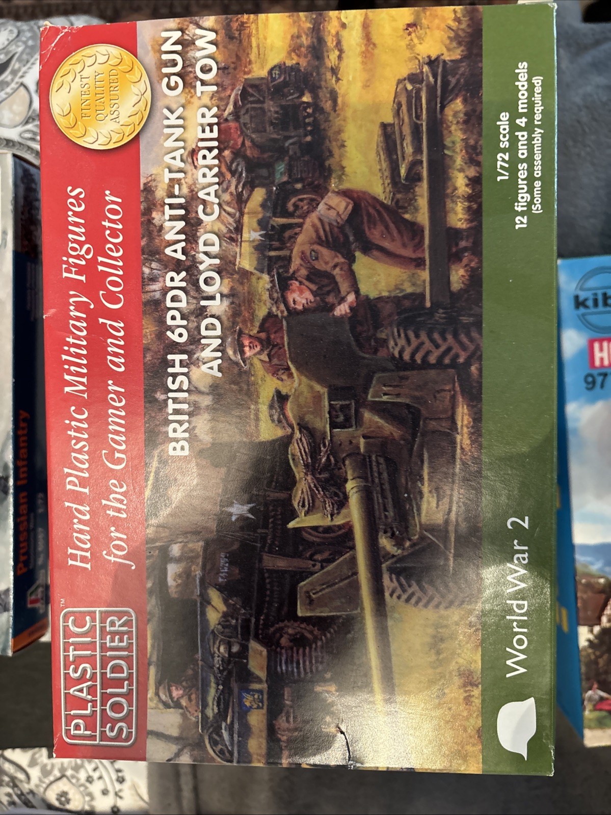 Canon antichar 6-pounder avec transporteur Lloyd pour eviter la destruction de vos blindes