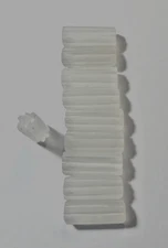 VINTAGE QUARTZ CRYSTAL CARVED TUBES LOT OF 10 PCS 20X7MM D/T BELOW WHOLESALE
