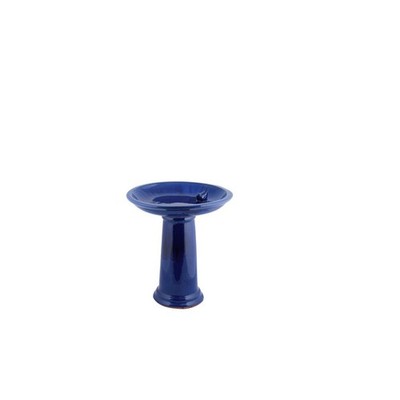 Lark Manor Bird Bath On Pedestal - Blue
