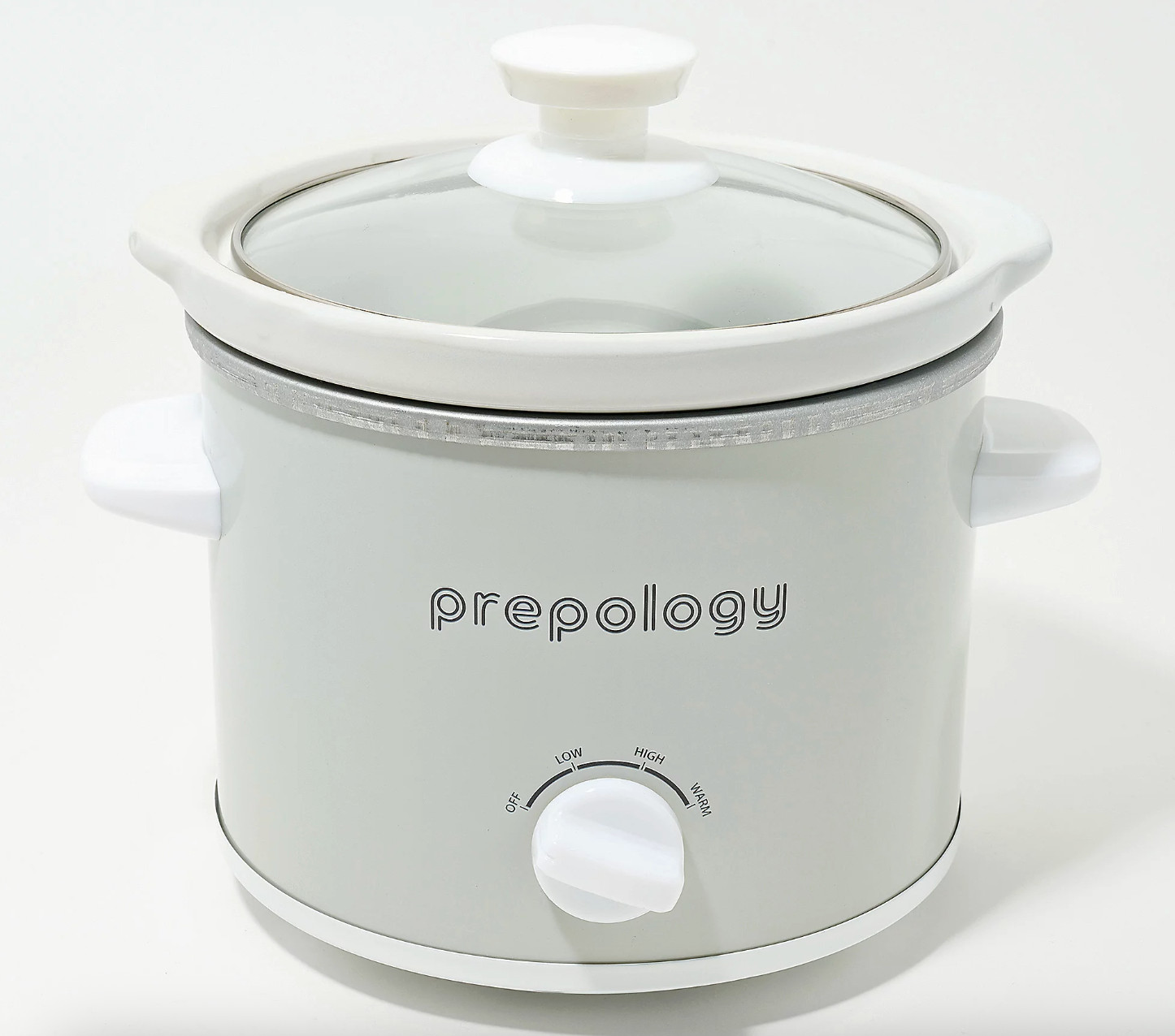 Prepology 2-qt Compact Slow Cooker with Glass Lid & 12 Recipes