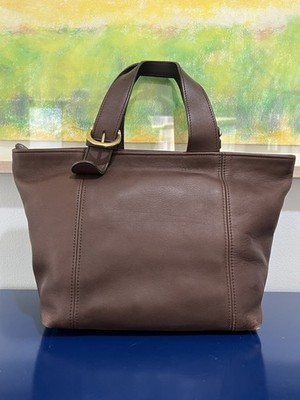 美品 OLD COACH 4133 レザー ハンドバッグ ブラウン Coach Mahogany Dark Brown Waverly Tote Bag Leather Purse 4133 Vtg