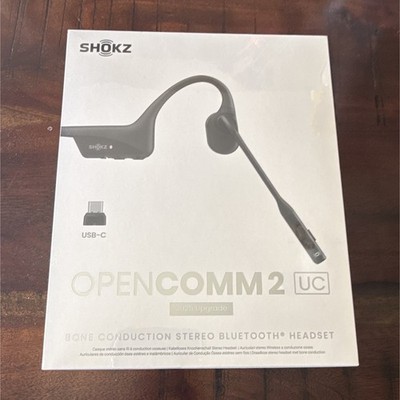 Shokz OpenComm2 UC Bone Conduction Noise Canceling Bluetooth USB-C Headset Black