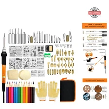 Complete Wood Burning Kit - 110PCS with Professional Pen for Artists & Crafters