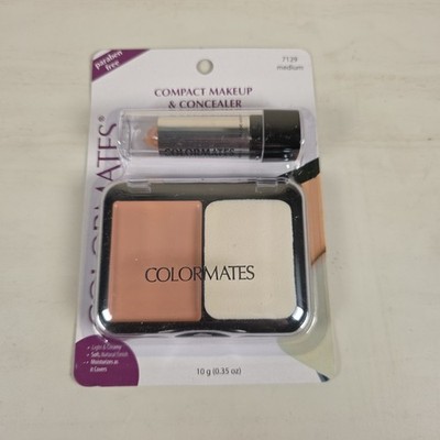 1 Colormates compact makeup Pressed Powder & Concealer  paraben free #7129 NEW