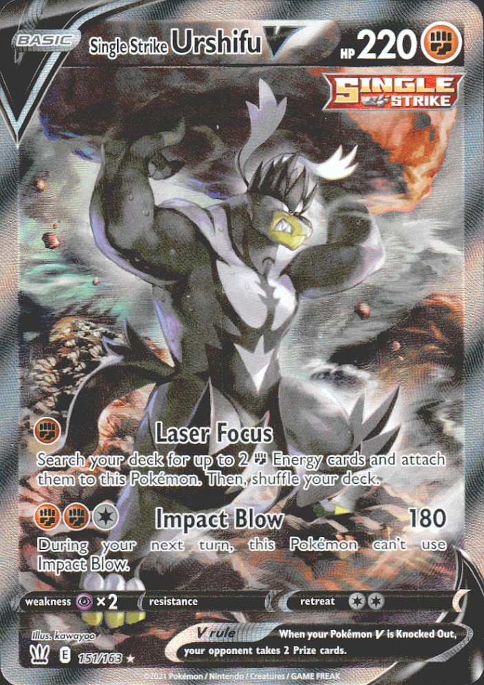 Single Strike Urshifu V (Alternate Full Art) SWSH05: Battle Styles 151/163 NM