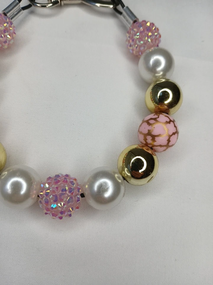 Handmade Make Me Shine Beaded Dog Puppy Collar Necklace Jewelry Durable S 11.25" - Image 2 of 4