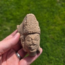 Indian Antique Ancient Gandhara Sand Stone carving of a head Swat Valley A