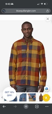 PATAGONIA Early Rise Stretch Shirt Men's Size Large Snap Buttons