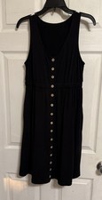 black dress size small buttons down front 
