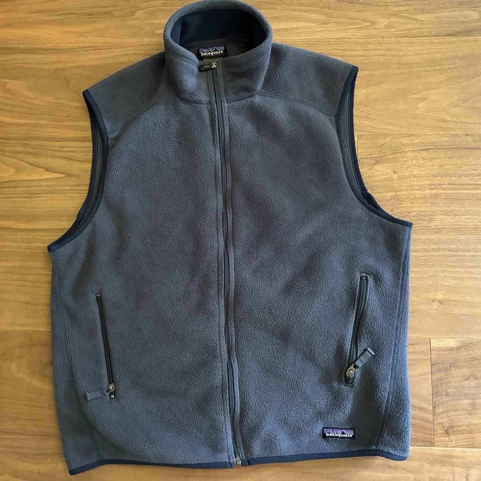 Patagonia Synchilla Men’s Fleece Vest Size Large Gray Full Zip Outdoor