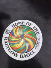 Rainbow Bagel Sticker New York Gay Homosexual