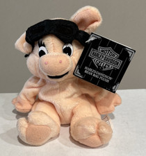 HARLEY DAVIDSON Clutch Carbo Hog Pig Stuffed Bean Bag Plush Animal 1998 W/ tag