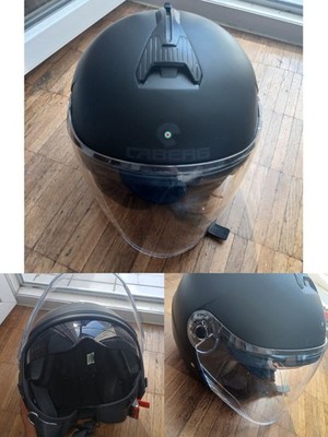 Caberg Motorradhelm Jethelm L schwarz matt Sonnenblende Visier Roller Open Face