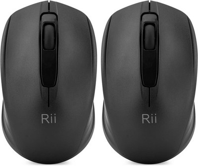 Rii Wireless Mouse,2.4G Portable Computer Mice for PC, Laptop, 2-Pack(Black) 