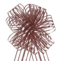 "5Stk. 4\" Organza GroßE Pull BöGen Metallic Geschenk Verpackung BöGen Band Kaffee"