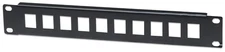 Intellinet Patch Panel, Blank, 10 Inch, 1U, 10-Port, Black Black 10 Inch, 1U, 10