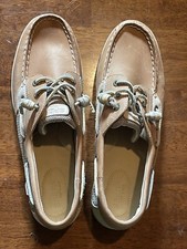 Sperry Women's Songfish Boat Shoe STS95588 Linen Oat US 9.5 UK 7 EU 40.5 EUC