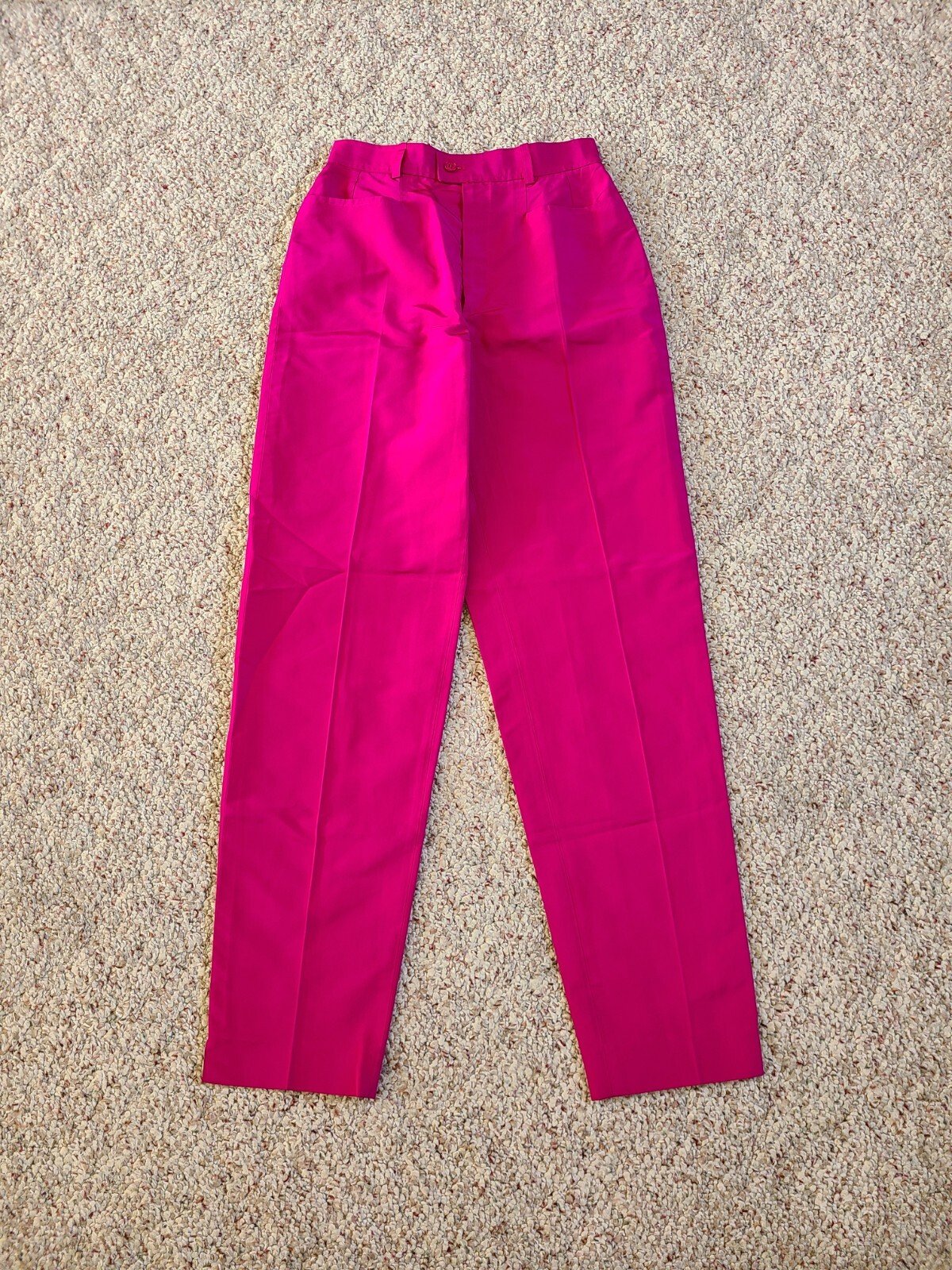 SAINT LAURENT Autentici pantaloni abito vintage YSL 100% seta vita 26