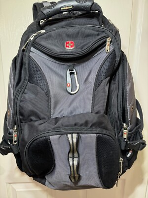 Swiss Gear 1900 Scan Smart Laptop Backpack Gray Durable Preowned