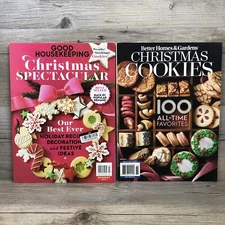 Lot of 2 Magazines BHG Christmas Cookies 100 Recipes + GH Wreaths & Stockings