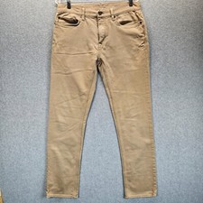 Banana Republic Traveler Pants Mens 32x34 Khaki Tan Slim Fit Chino Stretch