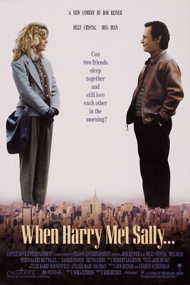 1989 When Harry Met Sally Movie Poster 11X17 Billy Cystal Meg Ryan  