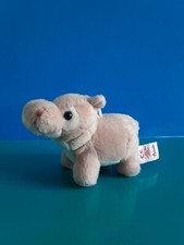 "TRUDI" mini-peluche Ippopotamo, colore cipria e beige, altezza 7,5 cm.