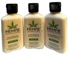 3 hempz citrus blossom hydrate/revive body moisturizer 2.25oz travel size