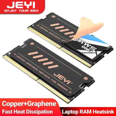 JEYI Graphen Kupfer Kühlfolie für Notebook RAM Module   2er Set