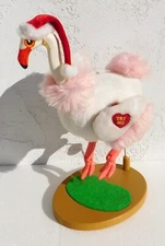 VTG XMAS 16" FLAMINGO JINGLE BELLS  Chain Fong Animated Dances Moves Dancing