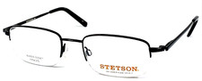 STETSON MOD.240 NOS Black Half Rimless 50-19-140 Eyeglasses Frame